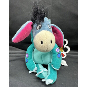 WINNIE the Pooh's Donkey Eeyore Bean Bag Plush dressed as Dinosaur Halloween
